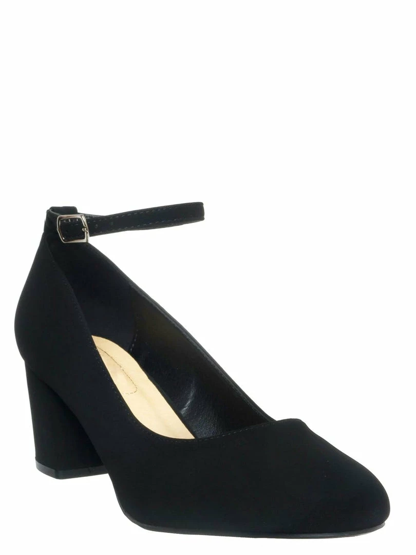 CityClassified New Ryan Block Heel Ankle Strap Pump - Women Comfort Foam Padded Shoes