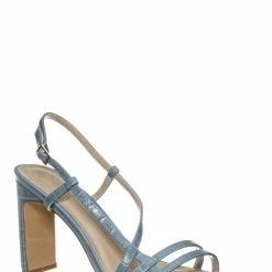 Wild Diva Kaiya1 Barely There Flat Block Heel Sandal - Open Squared Toe Animal Croc Print New