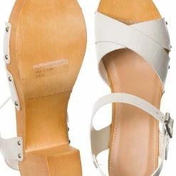 Wild Diva Kyrie31 Lightweight Wooden Clog Sandal, Women Sculpted Shoes New