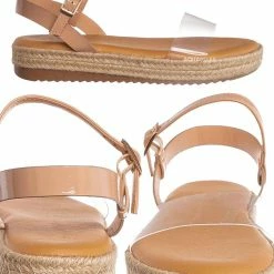 Bamboo New Superb32 Espadrille Flatform Sandal, Womens Lucite TieDye Padded Shoes