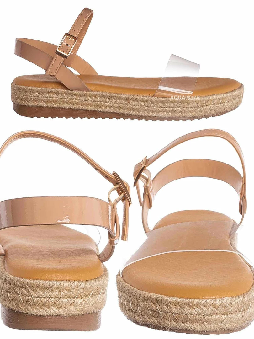 Bamboo New Superb32 Espadrille Flatform Sandal, Womens Lucite TieDye Padded Shoes