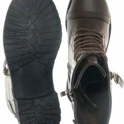 Forever Link Mountain81K Childrens Zip Up Combat Boots - Boy Girl Calf High Shoes