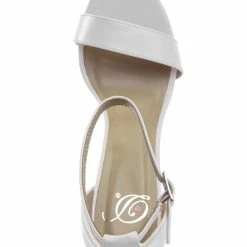 Delicious ShinerD Block Heel Ankle Strap Sandal 4 Inch High, Women Thin Strappy Formal Open Toe Minimalist Chunky Dress Shoes New