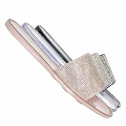 Wild Diva Jacelyn01 Rhinestone Crystal Jelly Slides - Womens Bling Embroidered Sandals