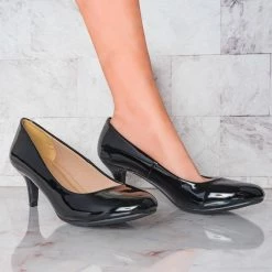 Forever Link Debbi32 Low Heel Round Toe Pump - Women Slip On Dress Shoes