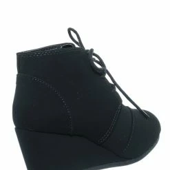 Soda RexIIS Girls Lace Up Wedge Bootie - Kids Shoes