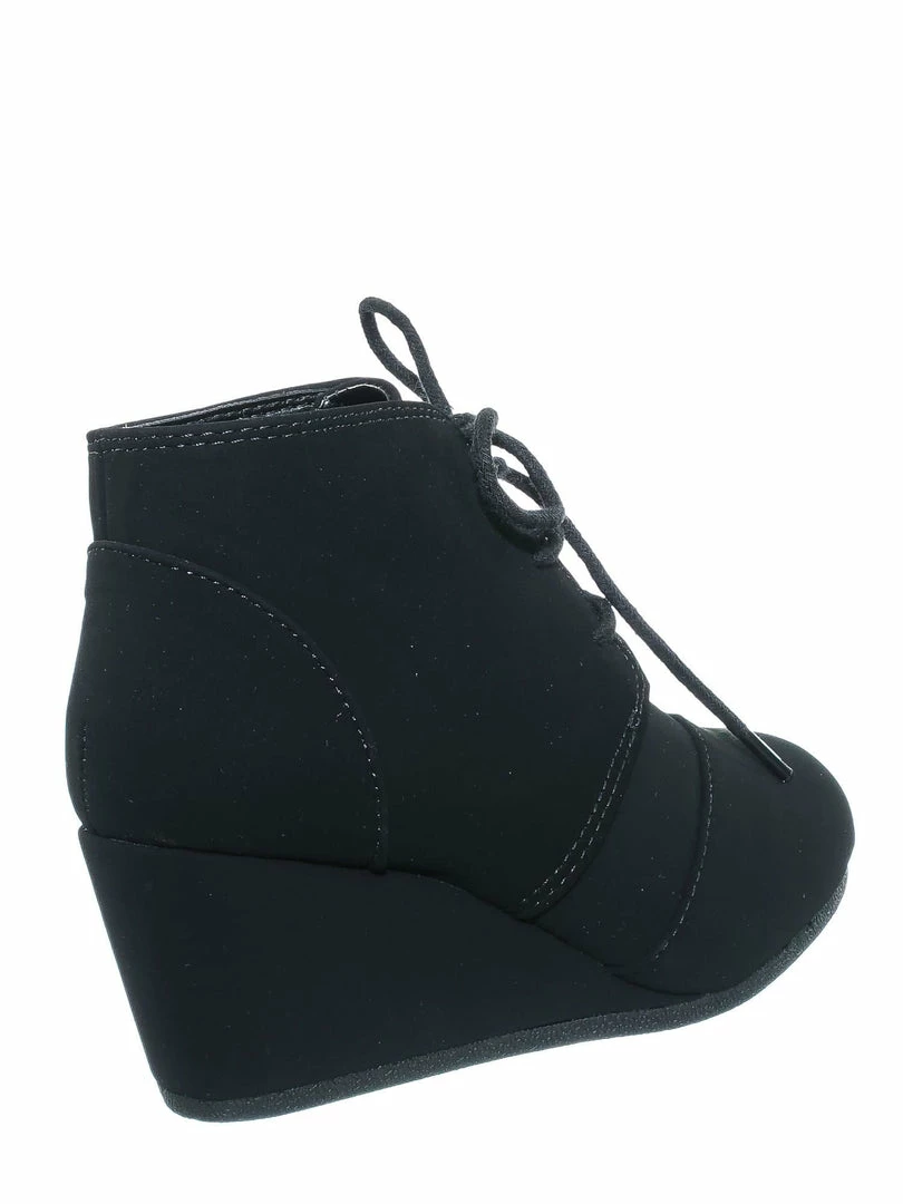 Soda RexIIS Girls Lace Up Wedge Bootie - Kids Shoes