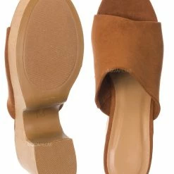 Bamboo Specialty19 Slide In Clog Sandal, Women Sculpted Platform Shoe New