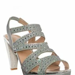 Forever Link System82 Rhinestone Crystal Open Toe Sandal - Women Ankle Strap