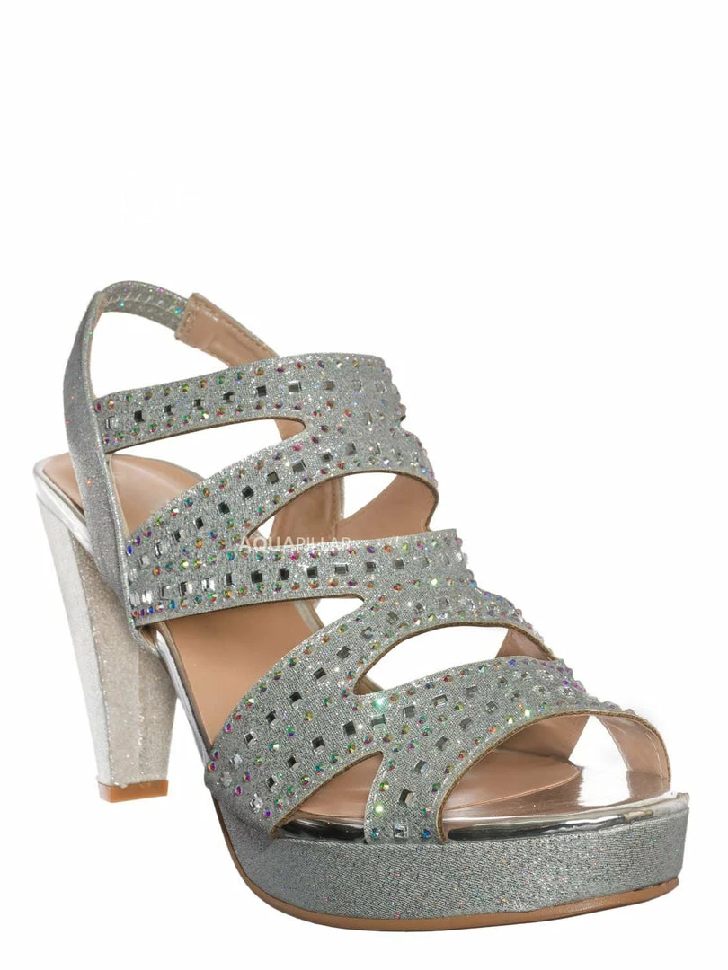 Forever Link System82 Rhinestone Crystal Open Toe Sandal - Women Ankle Strap