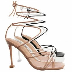 X2B Kimm1 High Heel Leg Wrap Lace Up Sandal, Womens Dress Shoes New