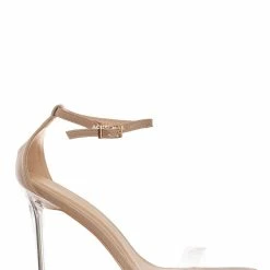 Anne Michelle Feisty01 Women's Clear High Heel Stiletto Sandal New