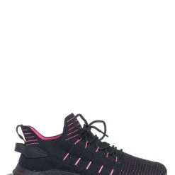 La Shailah Format11 Elastic Knitt Mesh Rubber Sneaker, Athleisure Tennis Trainer Shoes