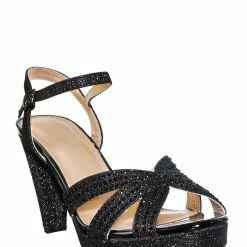 Forever Link System82 Rhinestone Crystal Open Toe Sandal - Women Ankle Strap