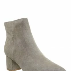 Bamboo Rapid01 Pointed Toe Block Heel Dress Bootie - Women Chunky Heel Ankle Boots