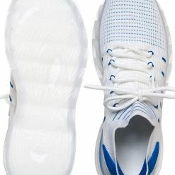 La Shailah Format11 Elastic Knitt Mesh Rubber Sneaker, Athleisure Tennis Trainer Shoes