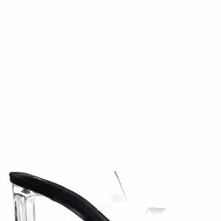 Liliana Aura1 Clear Lucite Slide In Mule - Women Glass Slipper
