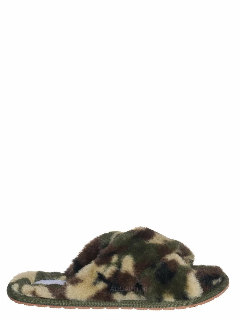 Liliana New Dearly1 Fluffy Faux Fur Slipper, Men Women Fuzzy Slides