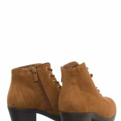 Forever Link Plus11K Girl's Block Heel Combat Ankle Bootie New