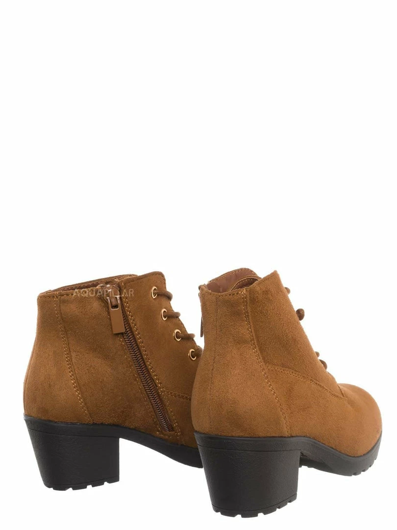 Forever Link Plus11K Girl's Block Heel Combat Ankle Bootie New