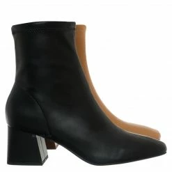 Bamboo Adena Soft Ankle Bootie On Chunk Heel - Women Dress Boots New