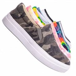 Soda Hike Comfort Foam Padded Platform Sneaker - Slip-on Slide In Athleisure Loafers New