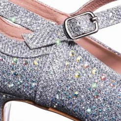 Forever Link New Jemma22 Rhinestone Glitter Pump - Women's Mary Jane Evening Dress Heel