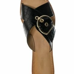 Soda Oregan Vintage Croco Slide In Slipper - Women Slipper Cross Strap Sandal New