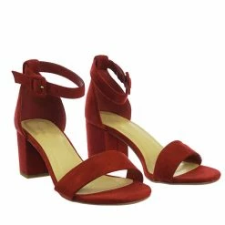 CityClassified Cake Minimalist Simple Chunky Block High Heel Dress Sandal W Ankle Strap
