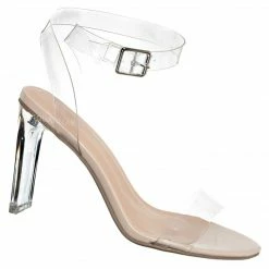 Bamboo Tuition Clear Acrylic Sandal - Women Lucite See Through Heel New
