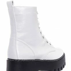 Bamboo Staging01 Chunky Edgy Lug Sole Combat Boot- Army Military Threaded Rugged Bootie New