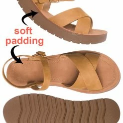 Soda New Chester Soft Foam Flat Sandal - Women Two Piece Molded Summer Shoes