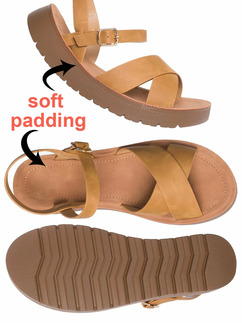 Soda New Chester Soft Foam Flat Sandal - Women Two Piece Molded Summer Shoes