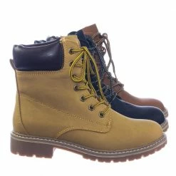 Forever Link New Broadway3 Military Fashion Combat Boots - Lace Up Threaded Lug Sole Ankle Bootie