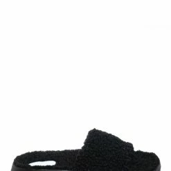 Bamboo Victory01 Faux Fur Molded Footbed Slipper - Shearling Shearling Slide Sandals New