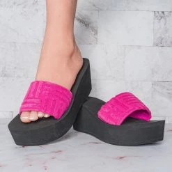 Wild Diva Heat01 EVA Foam Platform Wedge Thong Sandal, Women Summer Slipper