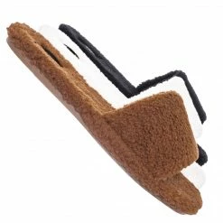 Bamboo New Upbeat38 Faux Shearling Lined Slides - Synthetic Fur Slip On Flat Sandal