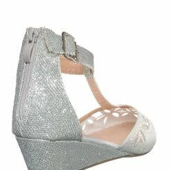 Fabulous New Daiso34 Rhinestone Crystal D'Orsay Wedge Pump - Women Cocktail Shoes