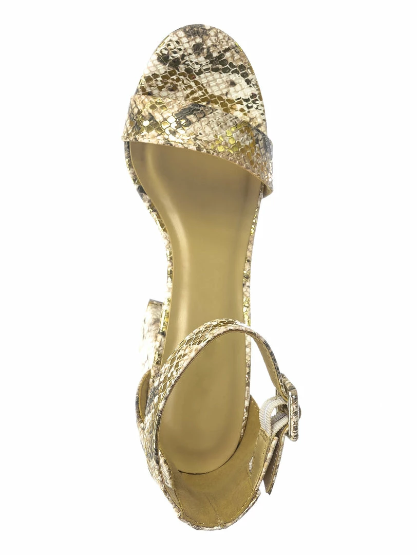 Delicious Iris Open Toe Chunky Heel Sandals - Women's 2 Piece Ankle Strap Dress Shoes