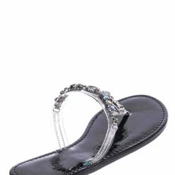 Vigo Fiore Fei2 Rhinestone Slip On Thong Sandal - Womens Crystal Open Toe Lucite Slides New