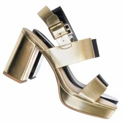 Soda New Jaylen Retro Platform Heels Sandal, Women Thick Slingback Strappy Clog