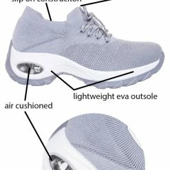 Forever Link Impact35 Lace Up Sock Sneaker - Retro Knitted Cushioned Stretch Knit Snockers