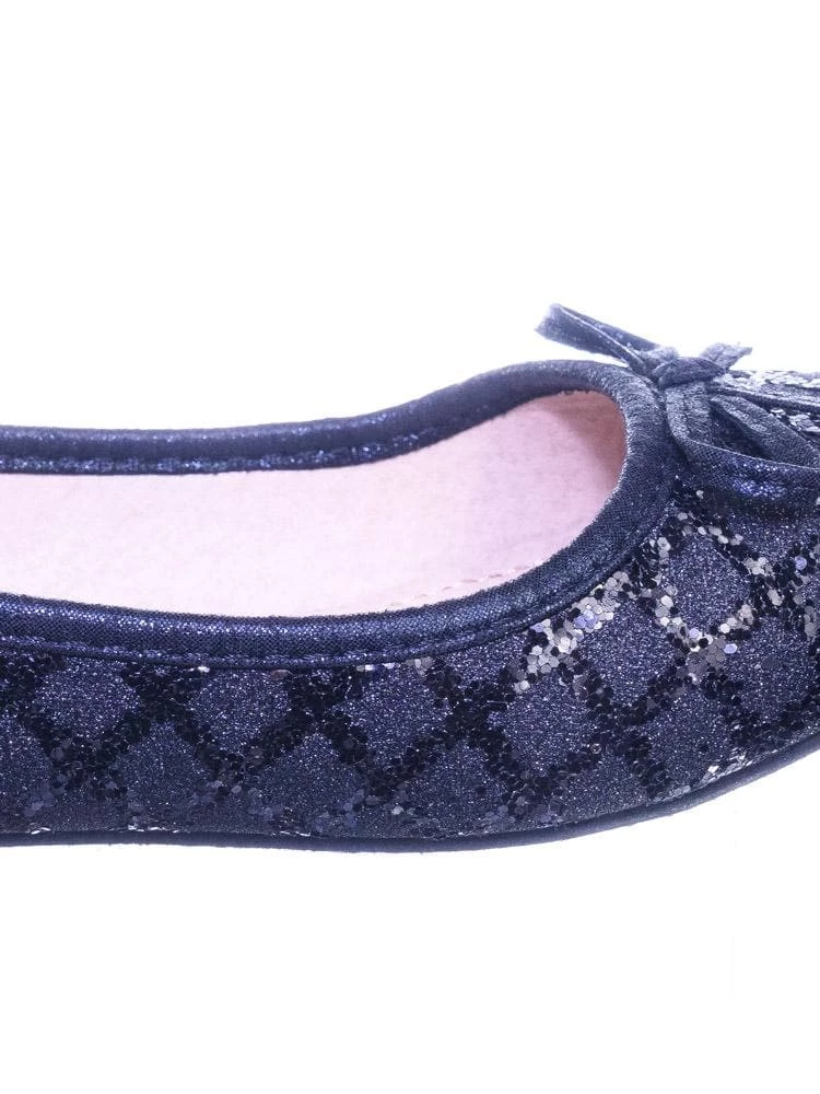 Forever Link New Karra46 Children Girls Fancy Round Toe Ballet Flat W Criss Cross Glitter