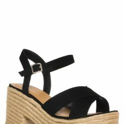 Soda Beauty Espadrille Jute Rope Platform Clog, Womens Ankle Strap Sandal New