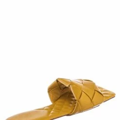 Forever Link Padded18 Wide Woven Slide Sandal - Womens Elongated Open Square Toe Slipper Mule New