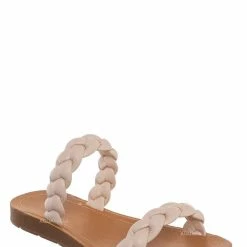 Soda Joyful Puffy Braided Flat Sandal, Women's Comfy Slipper New