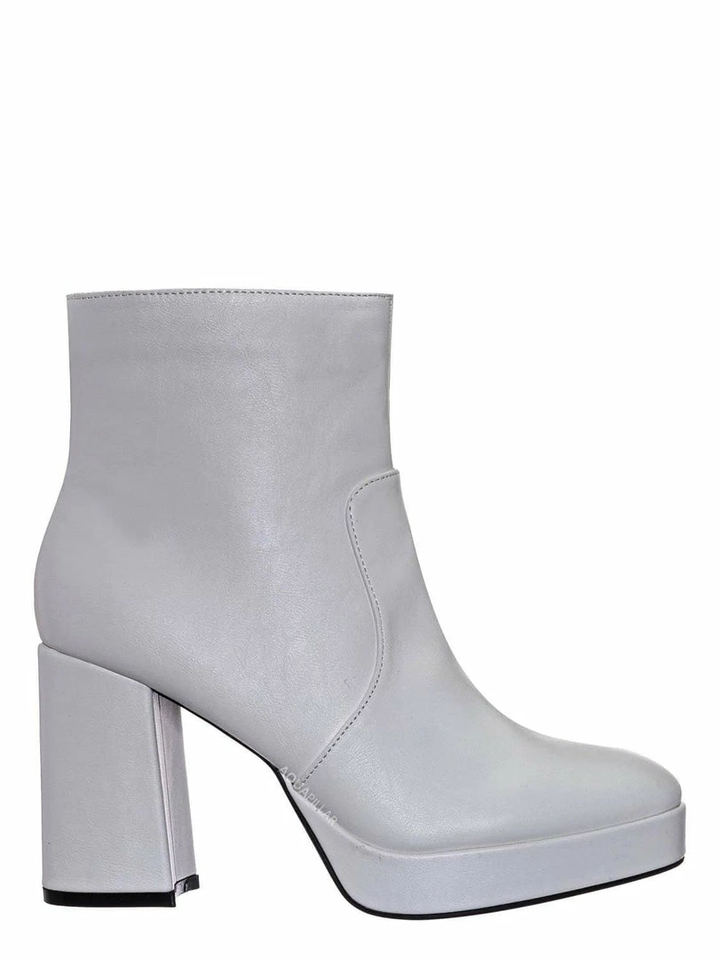 Bamboo Underlined01 Platform Block Heel Bootie - Women Croc & Suede Ankle Pump Boot New