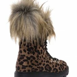 Bamboo Force11 Faux Fur Combat Boots - Fluffy Military Vegan Furry Shoes New
