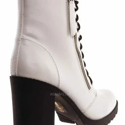 Soda Malia Military Lace Up Combat Ankle Boot On Chunky Block Heel Lug Sole Bootie New