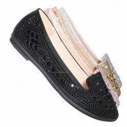 Forever Link Larissa79k Childrens Rhinestone Ballet Loafer - Girl Kids Glitter Crystal Flats